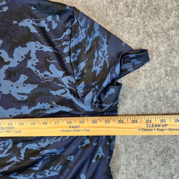 Under Armour Tech T Shirt Women XL Blue Digital Camo Loose Athletic Gym Training - Picture 9 of 9